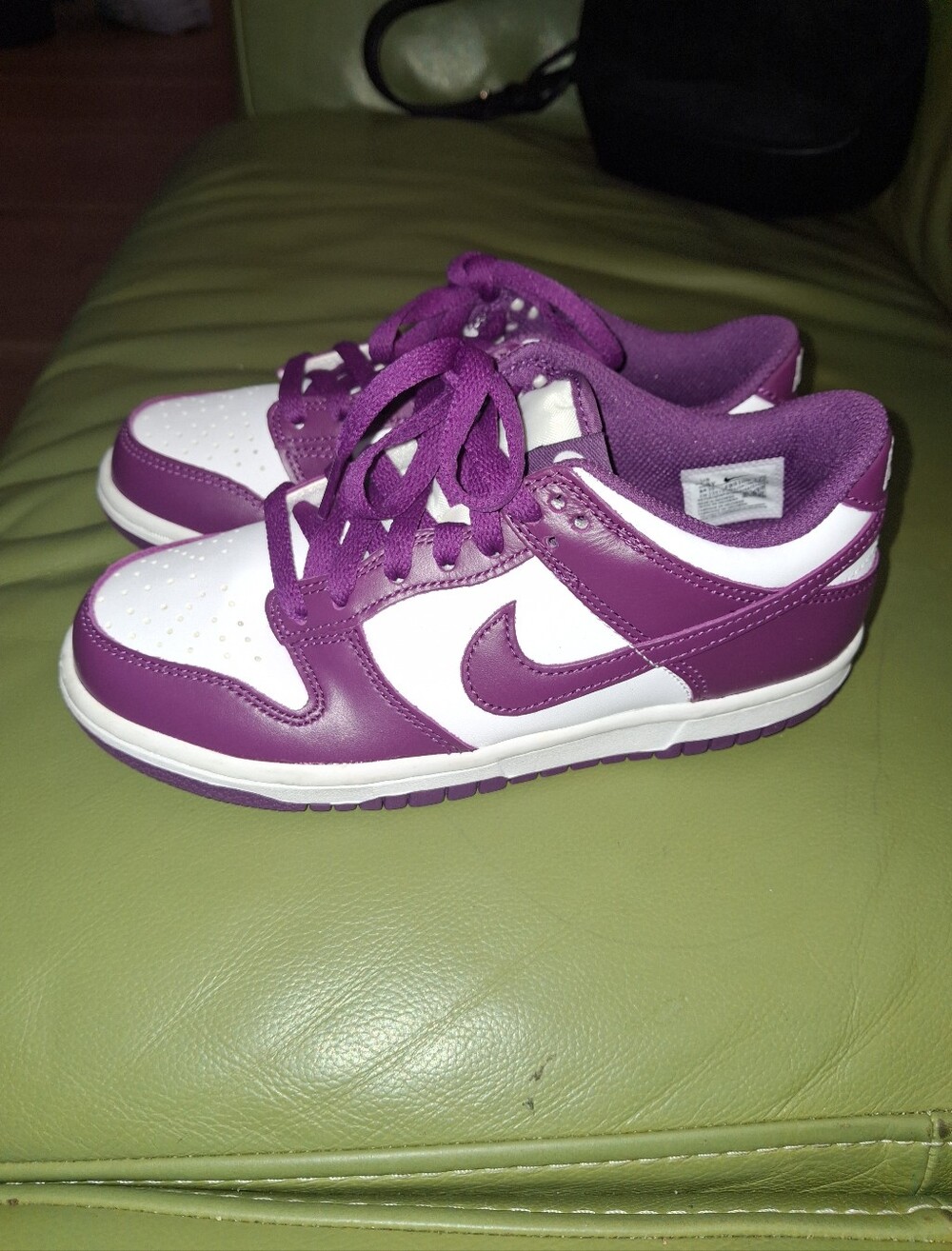 Nike Dunk Low Viotech Purple White Sneakers, Size 4.5Y / 6W